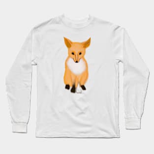 Cute Fox Drawing Long Sleeve T-Shirt